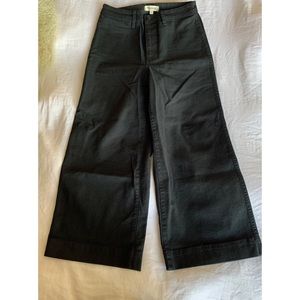 Madewell wide leg black jeans/pants (size 28)